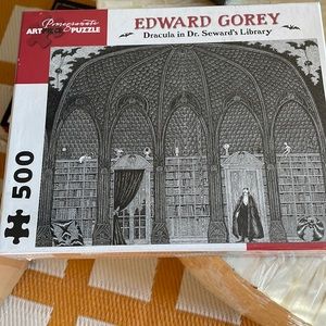 Edward Gorey Dracula in Dr. Seward’s Library 500 piece puzzle